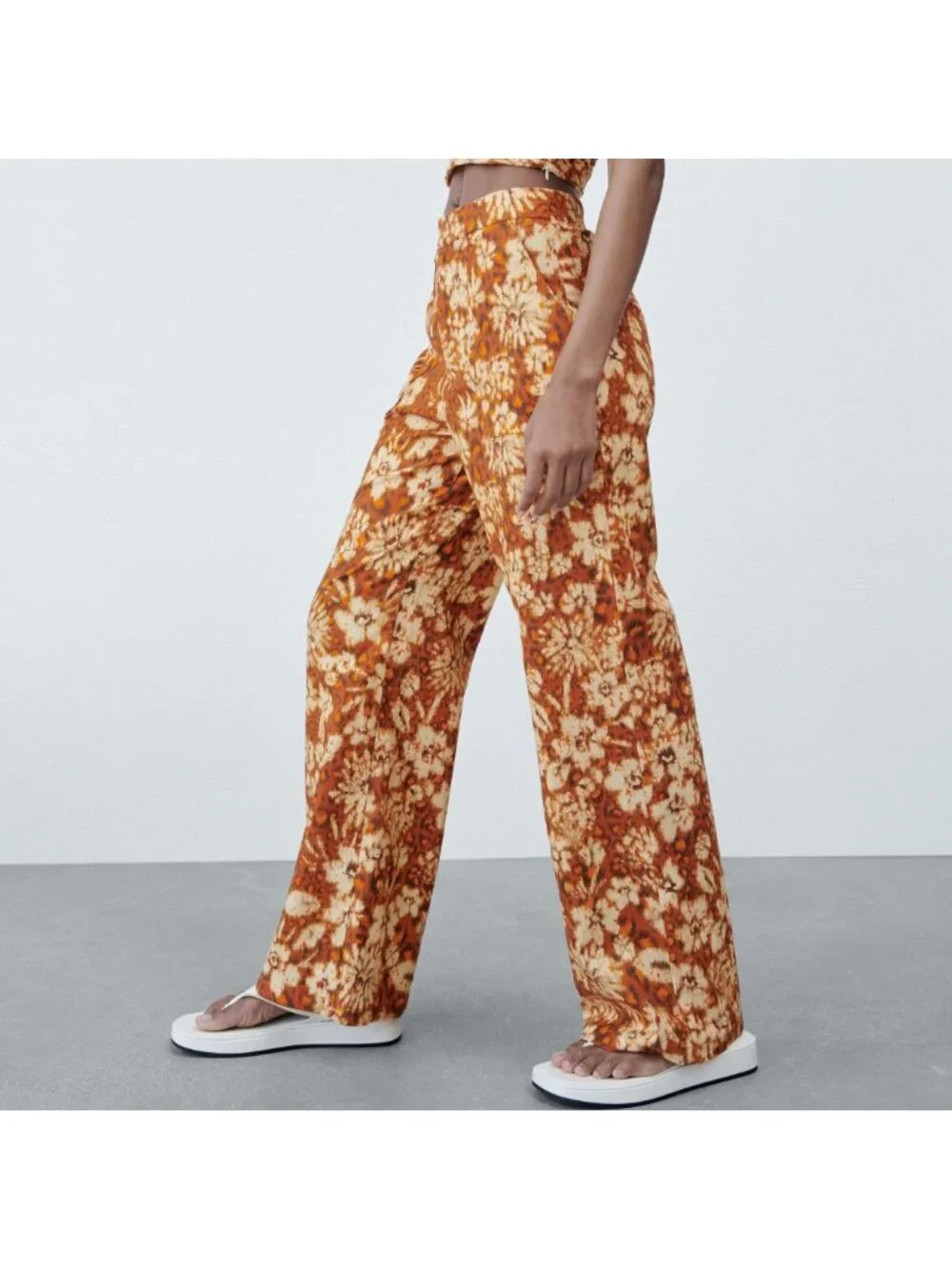 NWT Zara Linen Blend Pants Size M